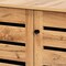 Baxton Studio Gisela Modern and Contemporary Oak Brown Finished Wood 3-Door Shoe Storage Cabinet 190-11992-ZORO - alternate 9